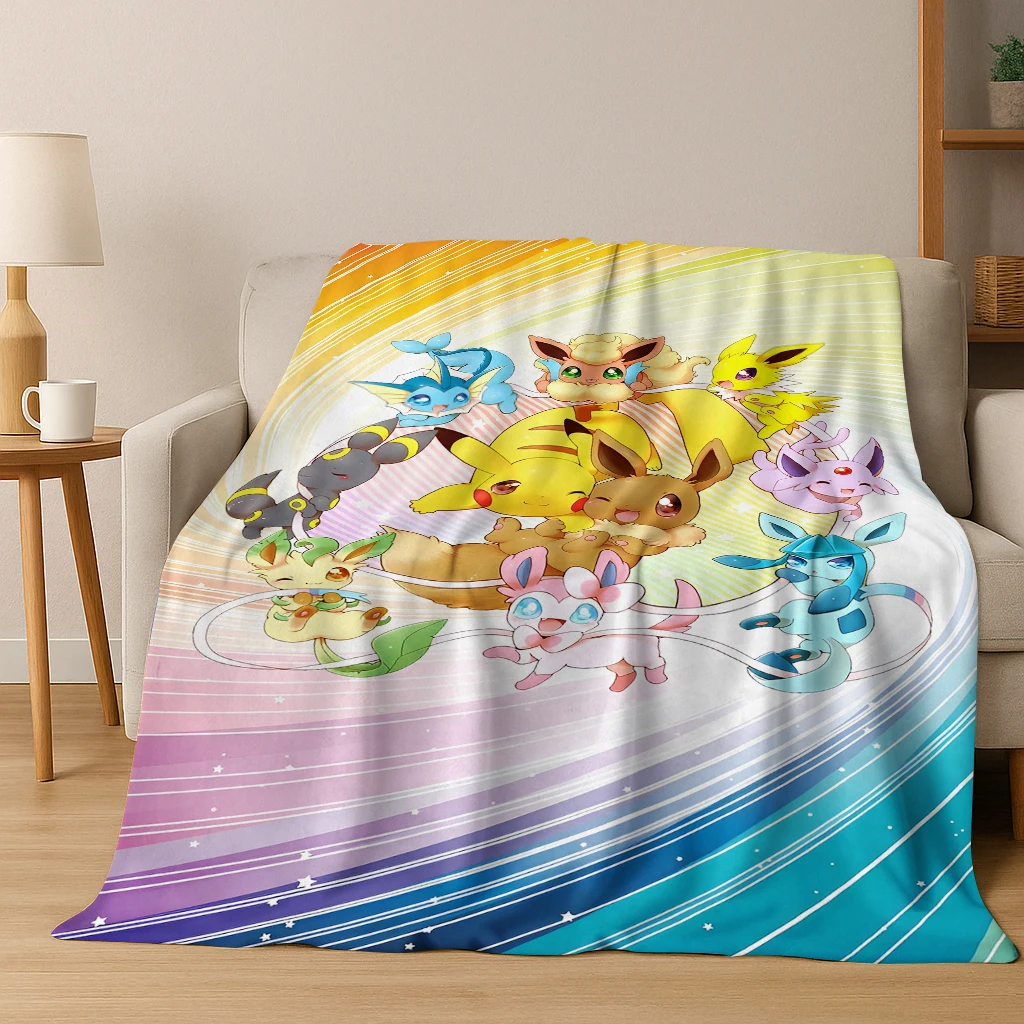 البوكيمون بيكاتشو الكرتون الفانيلا بطانية الاطفال لينة للمنزل غرفة نوم غرفة مكيفة مكتب السفر التخييم نزهة