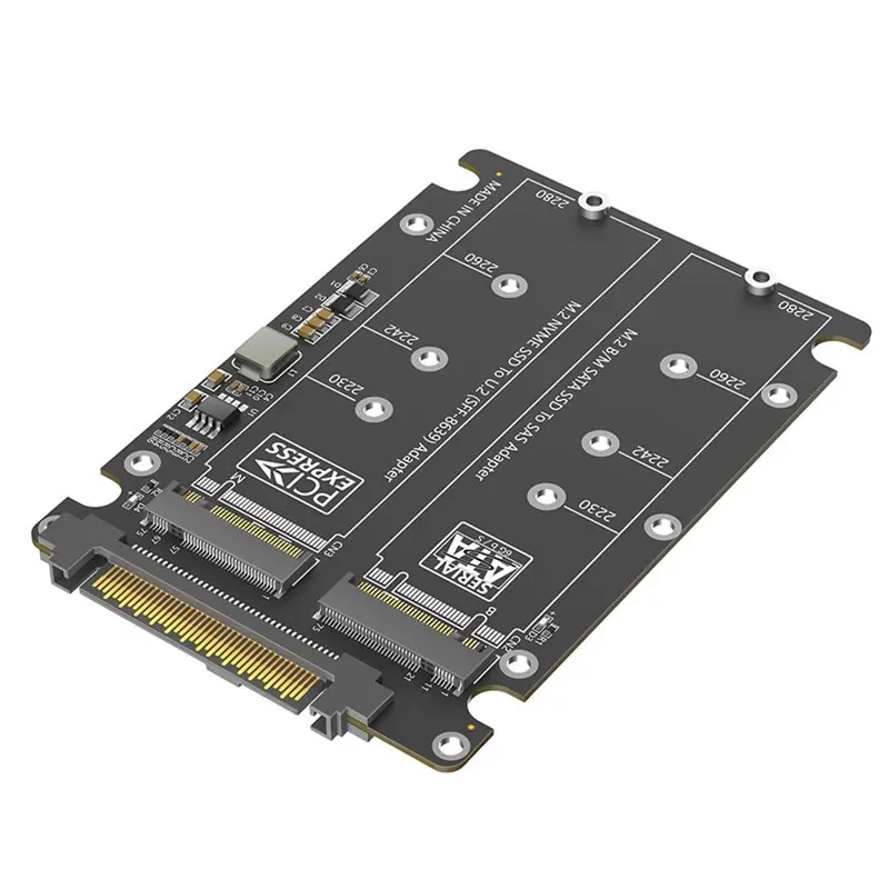 [NEW!】 SATA SSD M. 2 Nvme Key M& Key B To U. 2 SFF-8639 Dual M. 2 Key B+ M Adapter, M. 2 To U. 2 SFF8639/SAS Conversion Card Con
