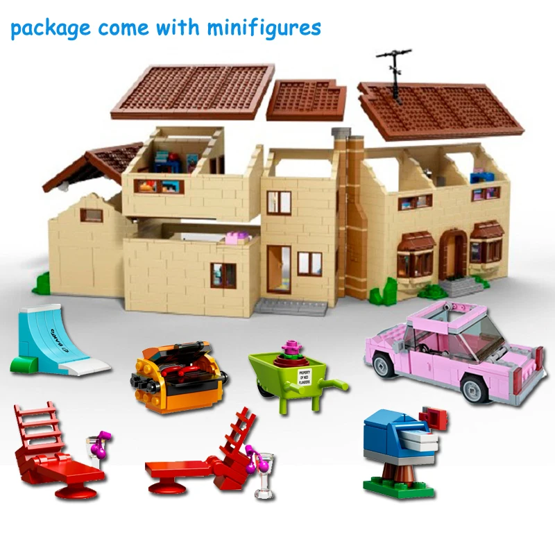 IN STOCK The Kwik E Mart And Supermarket House Model Building Blocks Bricks 16004 16005 71016 71006 Toys Birthday Christmas Gift