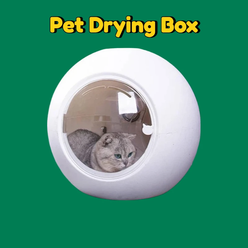 2026 New Spherical Pet Drying Box, 5-Speed Negative Ion Hair Dryer for Cats Dogs, Household Grooming Dryer for Bathing