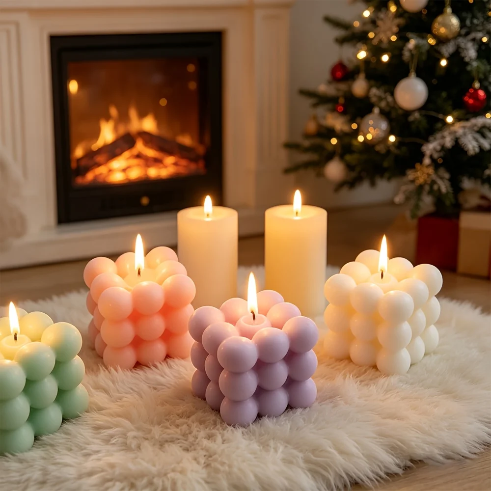 Candle molds, white magic spherical candle molds. Gypsum drop-glue tabletop spherical ornaments. DIY shaping molds.