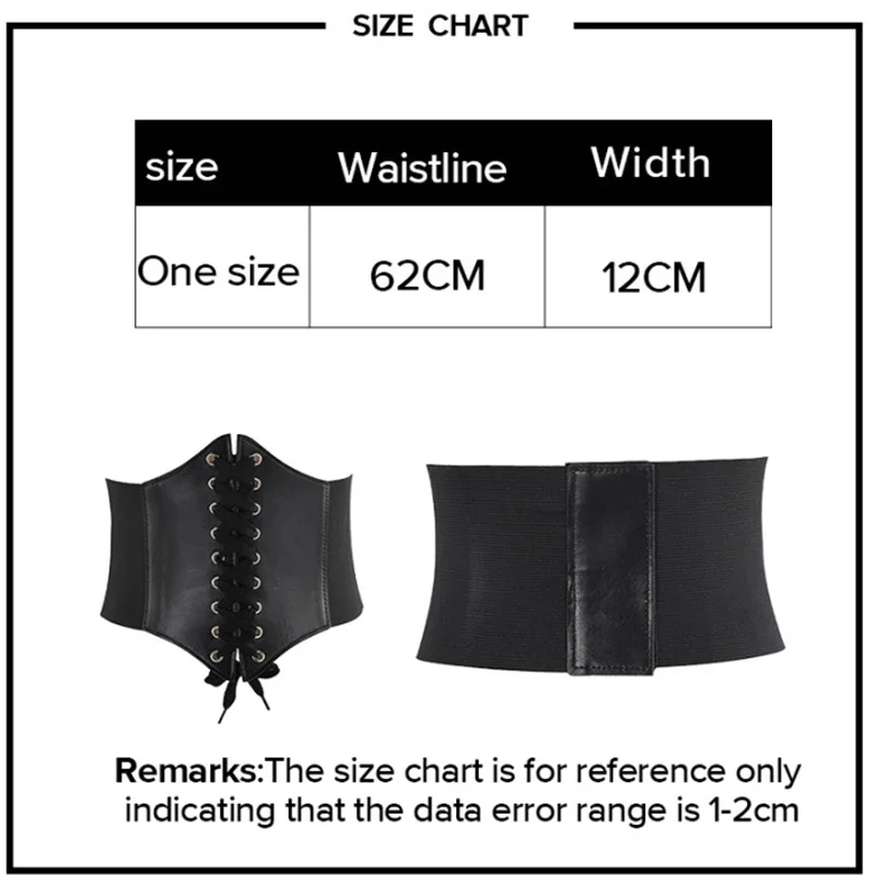 Women\'s Corset Body Shapewear Sexy Wide Leather Belt Cummerbunds Strap Belts for Women High Waist Slimming Corsets and Bustiers