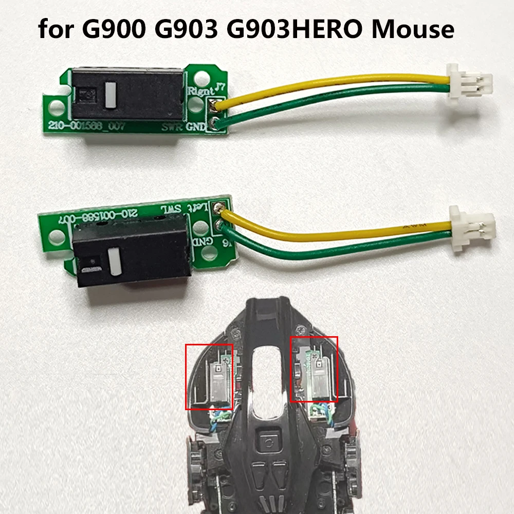 

2PCS Mouse Repair Parts Mouse Micro Switch Button Boards for G900 G903 G903 Hero Mice Button Board Cable Motherboard Accessories