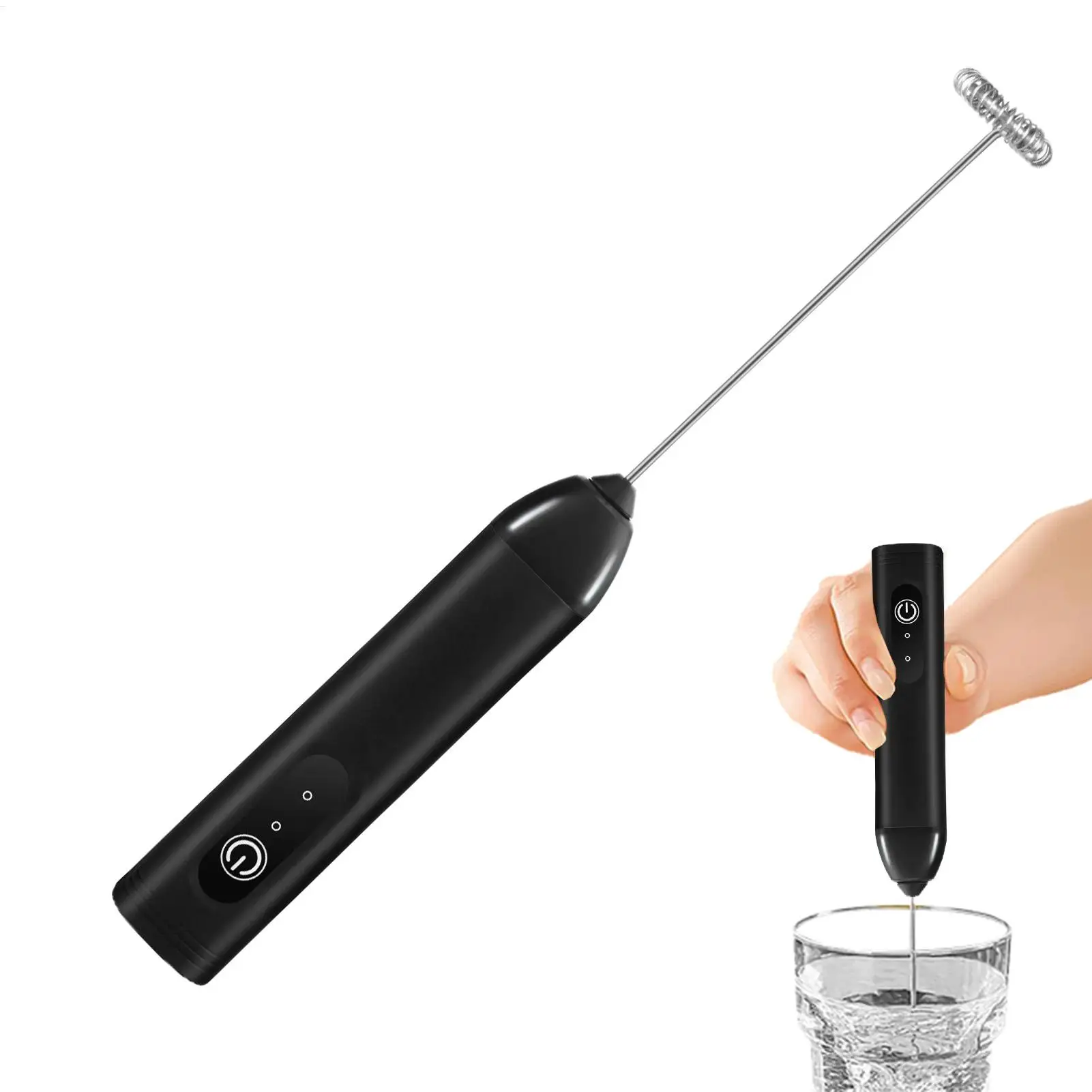 500mAh Rechargeable Handheld Milk Frother, Electric Foam Maker For Coffee Latte Cordless Stirrer Whisk Home Kitchen Barita Tool