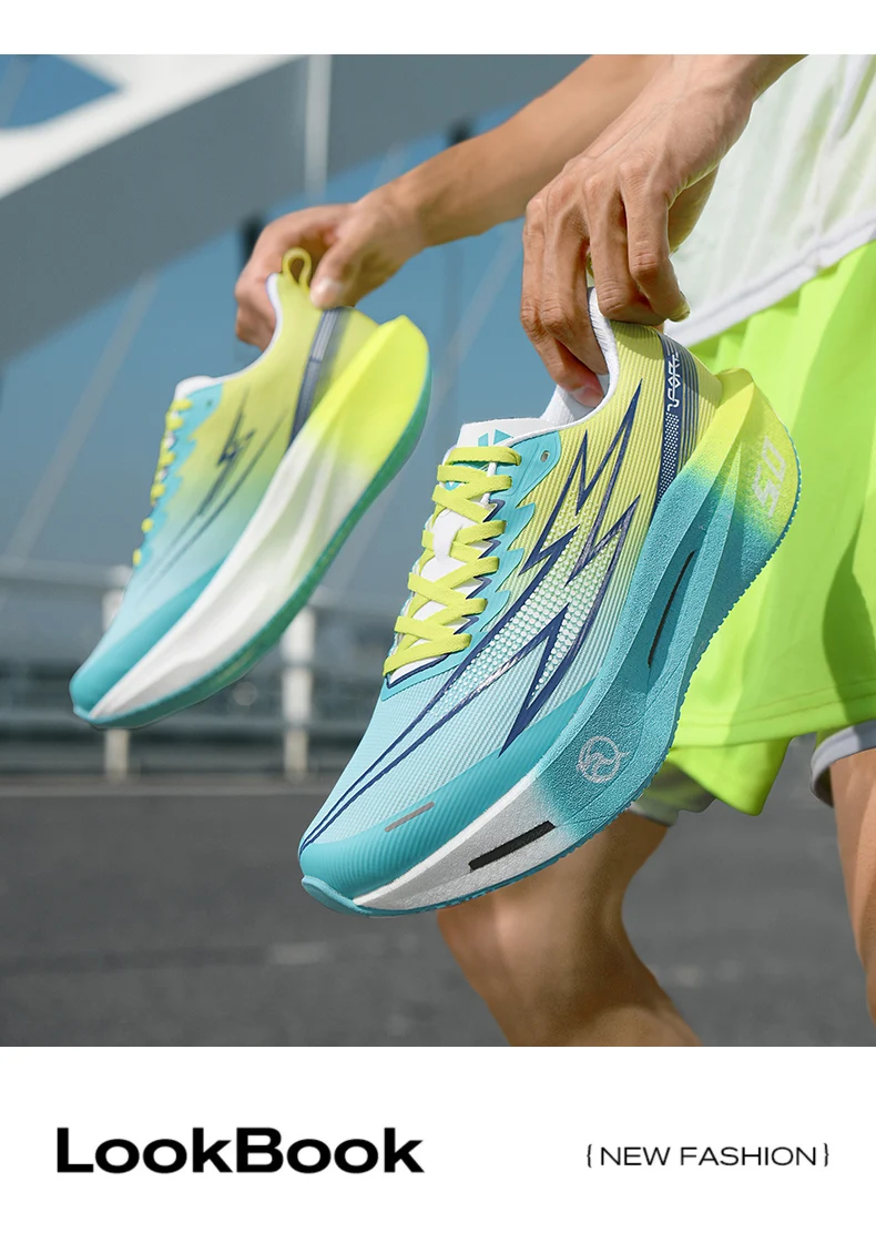 Laufschuhe mit Carbonplatte Spezial-Marathon-Schuhe für Herren Atmungsaktive Leichte Bequeme Rutschfeste Sneaker für Damen – Detail 18