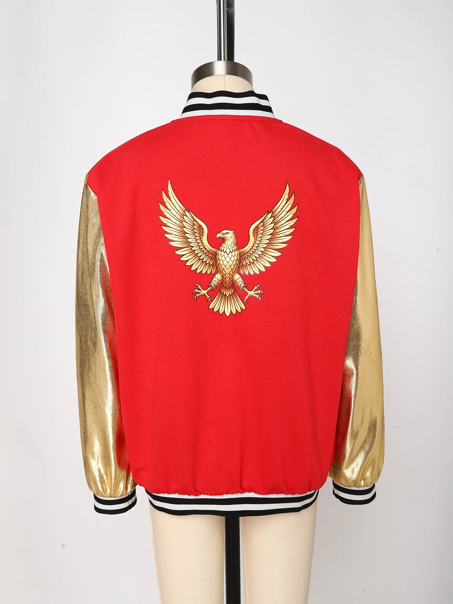 Kids Girls Shiny Metallic Hip Hop Jazz Dance Jacket Long Sleeve Zipper Bomber Coat Outerwear Disco Stage Performance Streetwear view 4