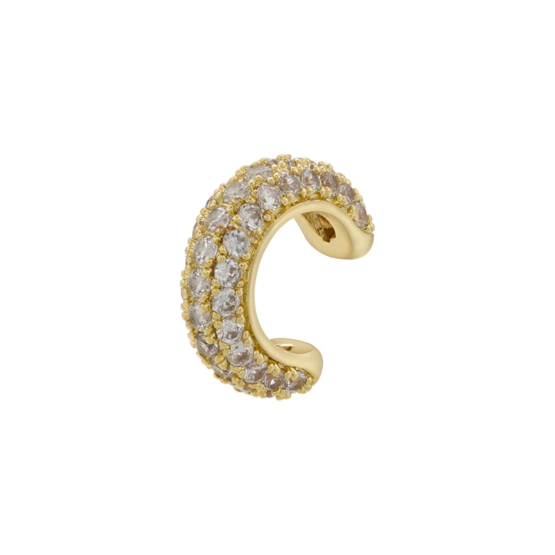 ZHUKOU C shape Female Ear Cuffs No Piercings earrings fake cartilage earring for Women Fashion 2023 Jewelry wholesale VE963