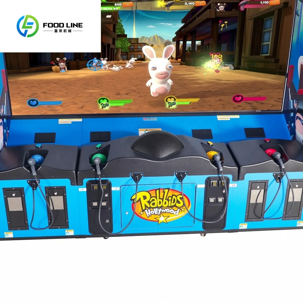 Indoor Coin Machine Shooting Arcade Game World Famous IP Rabbit Shooting Game Machine for 3 Players