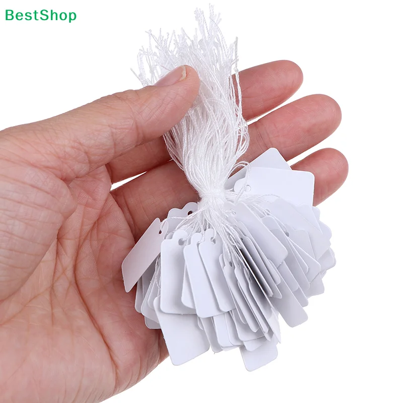 〔Q〕300Pcs label tie string strung ticket jewelry merchandise display price tags