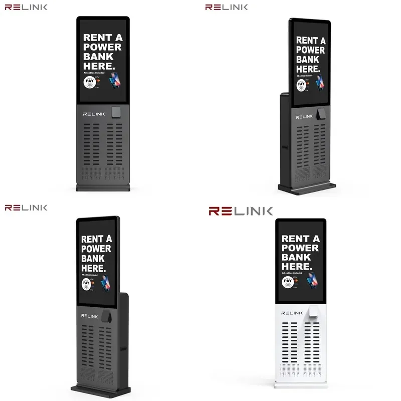 Hot Sale 2026 New 48-Slot Shared Power Bank Charging Station Boe 43-Inch Screen NFC POS Payment Fast Charging 400W Output