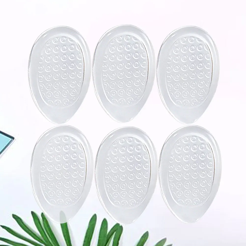 

3 Pairs Heel Pads Gel Foot Cushions Silicone Inserts Women Shoes Plantar Support High Crystal Washable Durable Pain Relief Heel