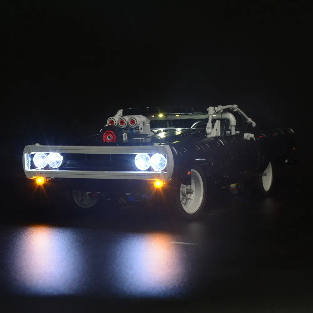 No Building Blocks Lamp Lighting for Dom's Dodge Charger 42111 DIY Toys Gift Only Lighting Set