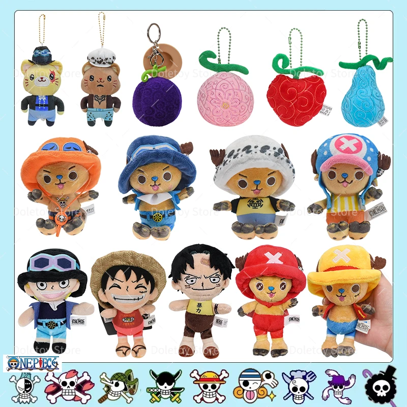 14 Stile Einteiliger Plüsch-Schlüsselanhänger Puppe Luffy Tony Chopper Sabo Ace Blumen-Blumen-Frucht Weiches Stofftier Rucksack-Ornamente Spielzeug – Detail 3