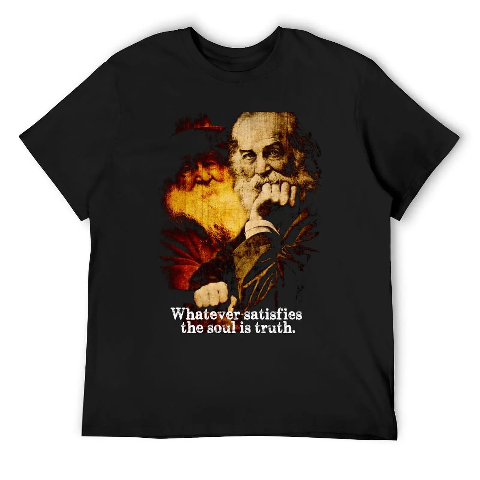 Walt Whitman American Poet T-Shirt oversizeds summer top cute clothes vintage mens big and tall t shirts