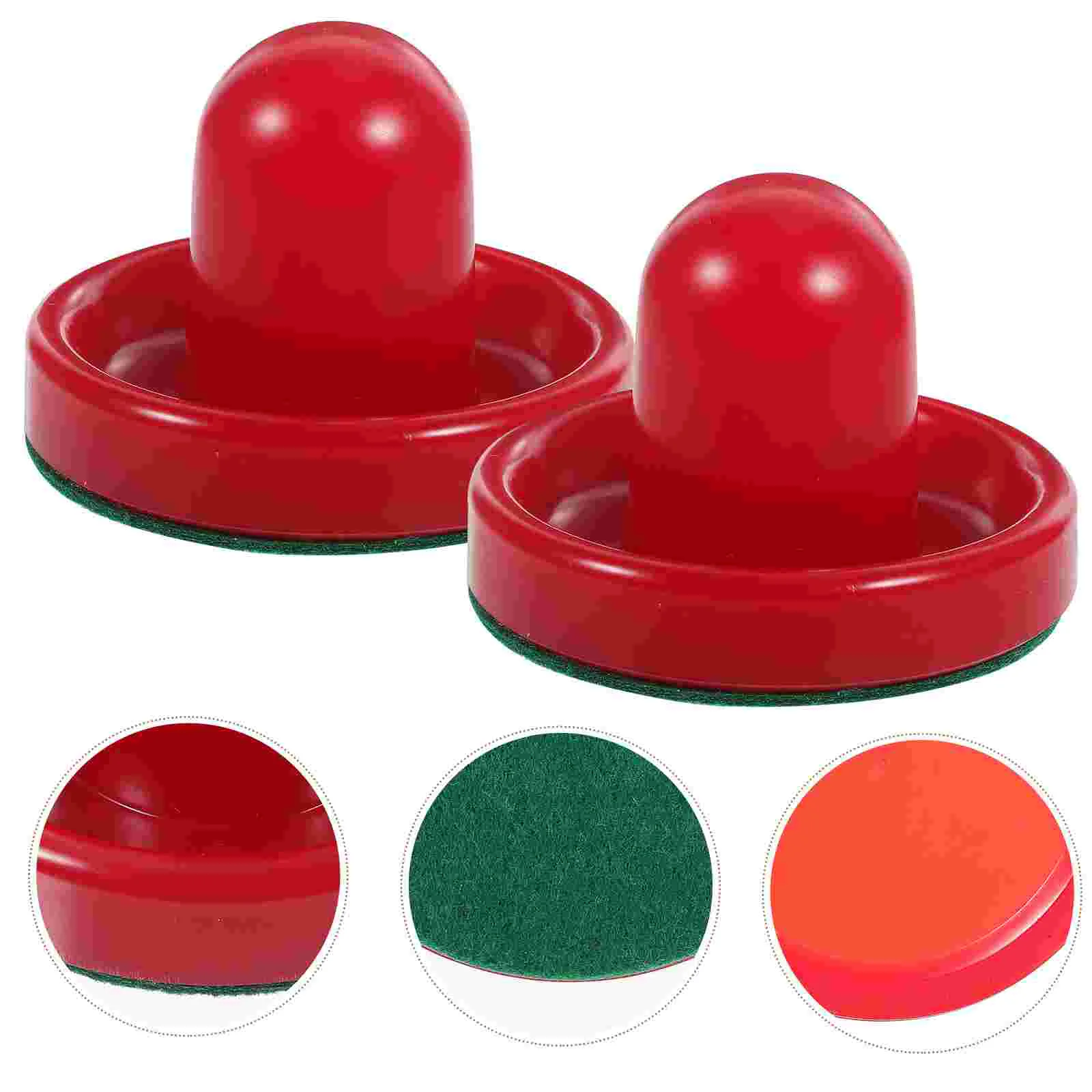 8 Uds. Empujadores de Hockey de aire de 76MM, repuesto de discos para mesas de juego, Kit de cabezales de porteros, accesorios para equipos de Hockey de aire (rojo)