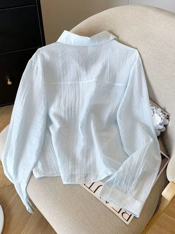 سترة نسائية صيفية خفيفة الوزن قابلة للتنفس للحماية من الشمس irt ملابس خارجية سترة علوية كورية فضفاضة تناسب طويلة Sve #4