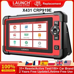 LAUNCH X431 CRP919E Car Diagnostic Tools OBD OBD2 Scanner Tpms CANFD DOIP Active Test ECU Coding 31 Reset 2 Years Free Update