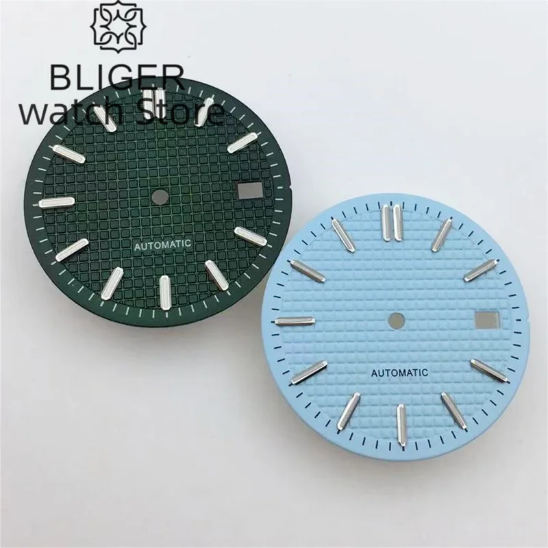 BLIGER 31mm Dial Sky Blue Black White Blue Grey Green Dial Green Luminous Suitable For NH35 NH36 Movement