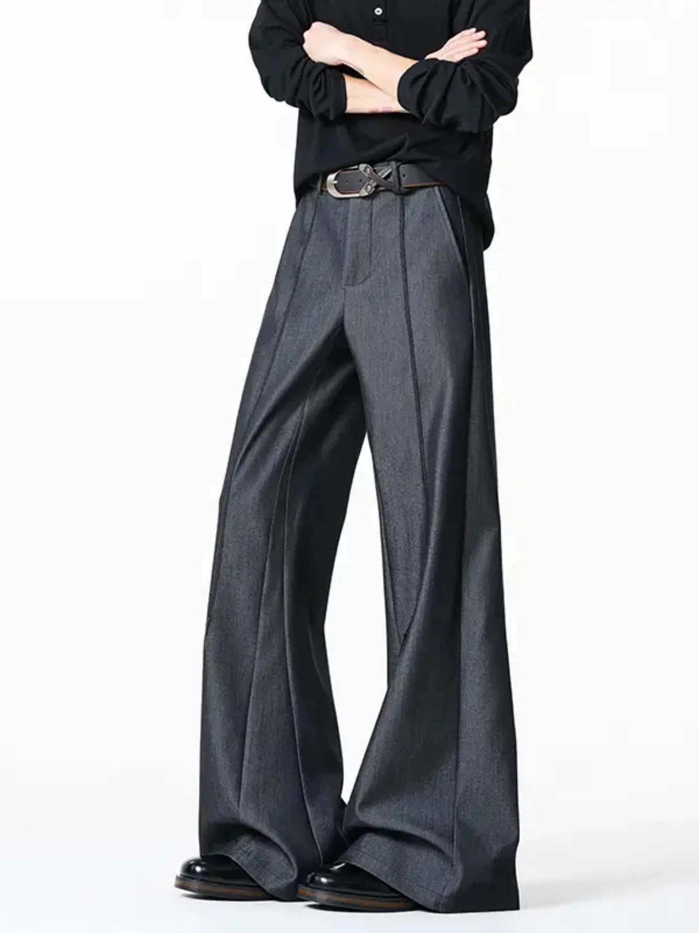 

Новые весенние мужские повседневные брюки свободного кроя с эффектом драпировки, универсальные, молодежные, трендовые, свободного силуэта