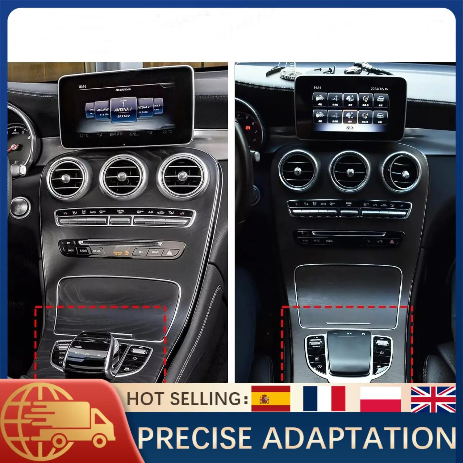 

1PC Touch Pad Controller For Mercedes Benz C-Class 2015-2018 GLC 2016-2019 E-Class 2016-2018 G-Class 2019-2024 ABS PMMA