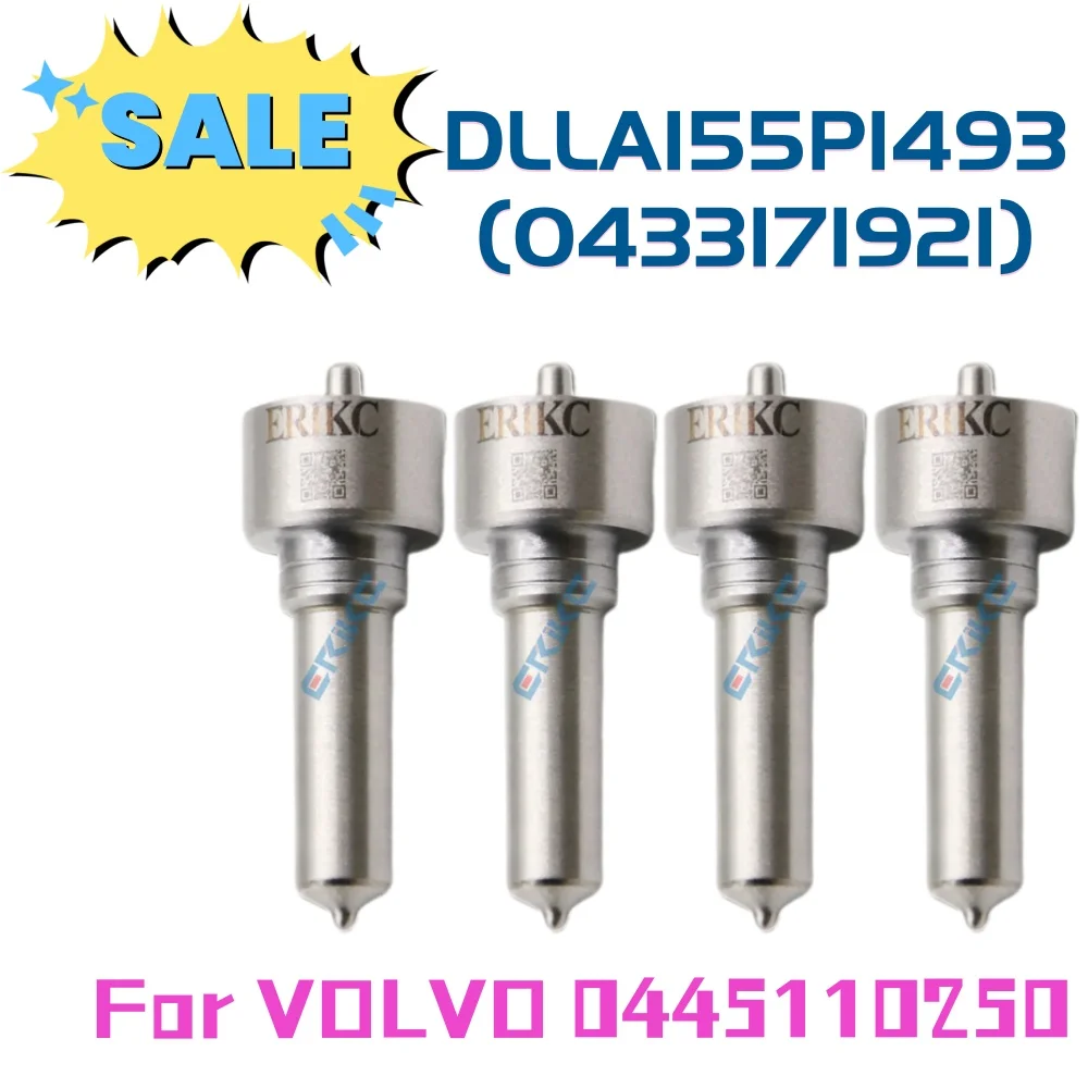 

4PCS Fuel Injector Nozzle DLLA155P1493 0433171921 Diesel Fuel Sprayer Nozzle DLLA 155 P 1493 for VOLVO 0 445 110 250