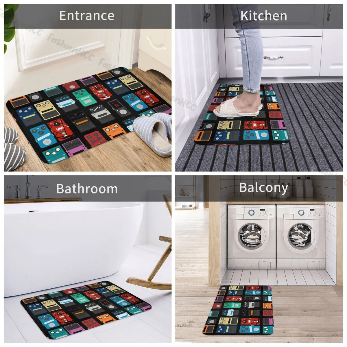 Classic Music rock musician Anti-Slip Doormat Kitchen Mat Pedal Board Hallway Carpet Welcome Rug Bedroom Decorative