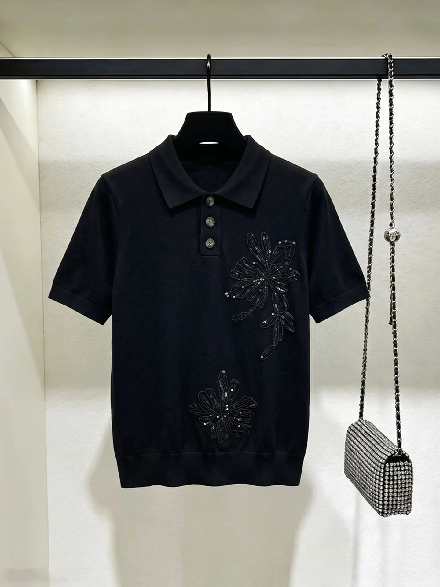 Chic Short Sleeve  Neck T-Shirt Commute Versatile Stylish Design Summer Women's Fashion Top Korean Style Straight Cut