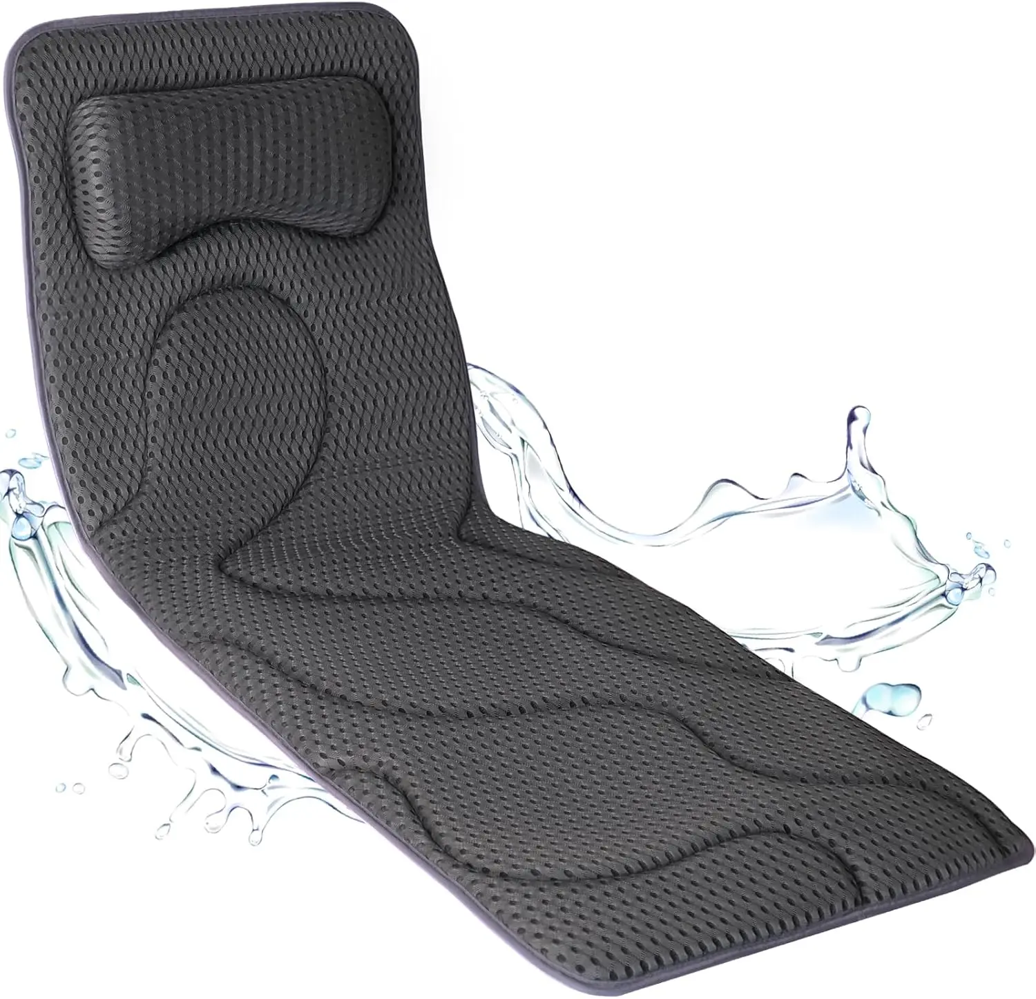 

Подушка для ванны всего тела - Мягкая подушка для ванны для всей спины, поддержка головы и шеи, быстросохнущая подушка для ванны, подушка для ванны с