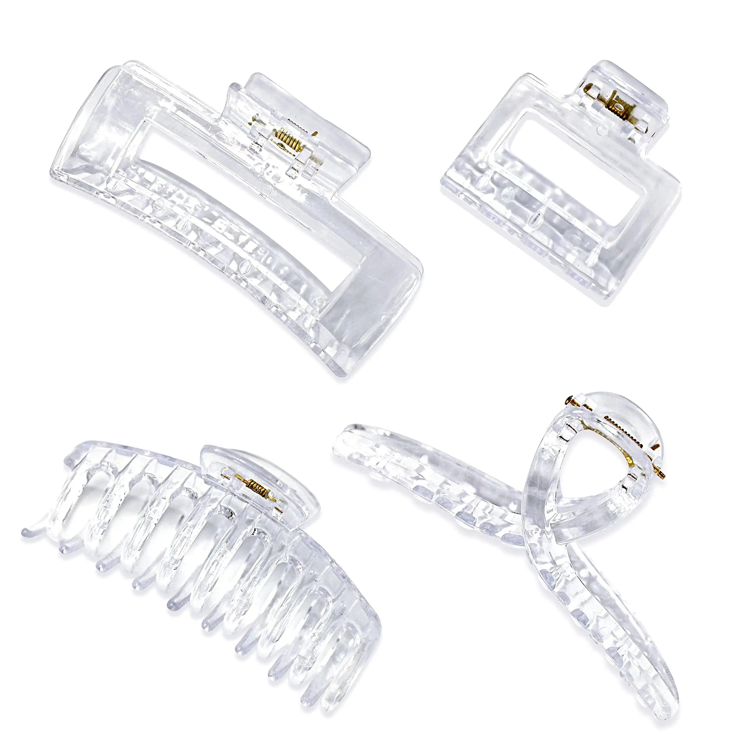 Large Clear Claw Clips Thick/Thin Hair Big Matte Banana Jumbo Claw Clips Cute Hair Styling Accessories for Women Girls Jaw Clips