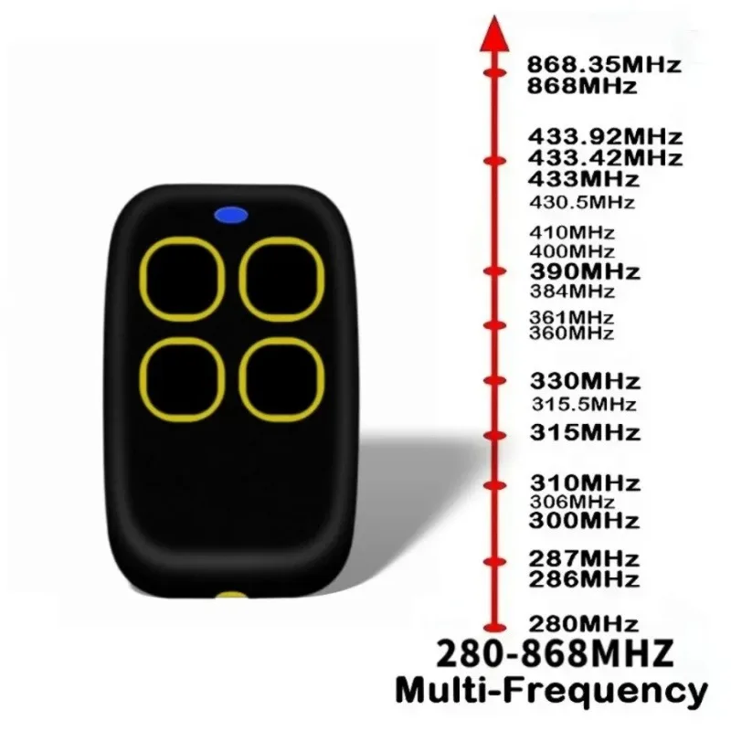 Multi-frequency 280MHz-868MHz Copier Transmitter Compatible with TOP432NA, TOP432EV, TOP432EE Garage Door Remote Manual Button