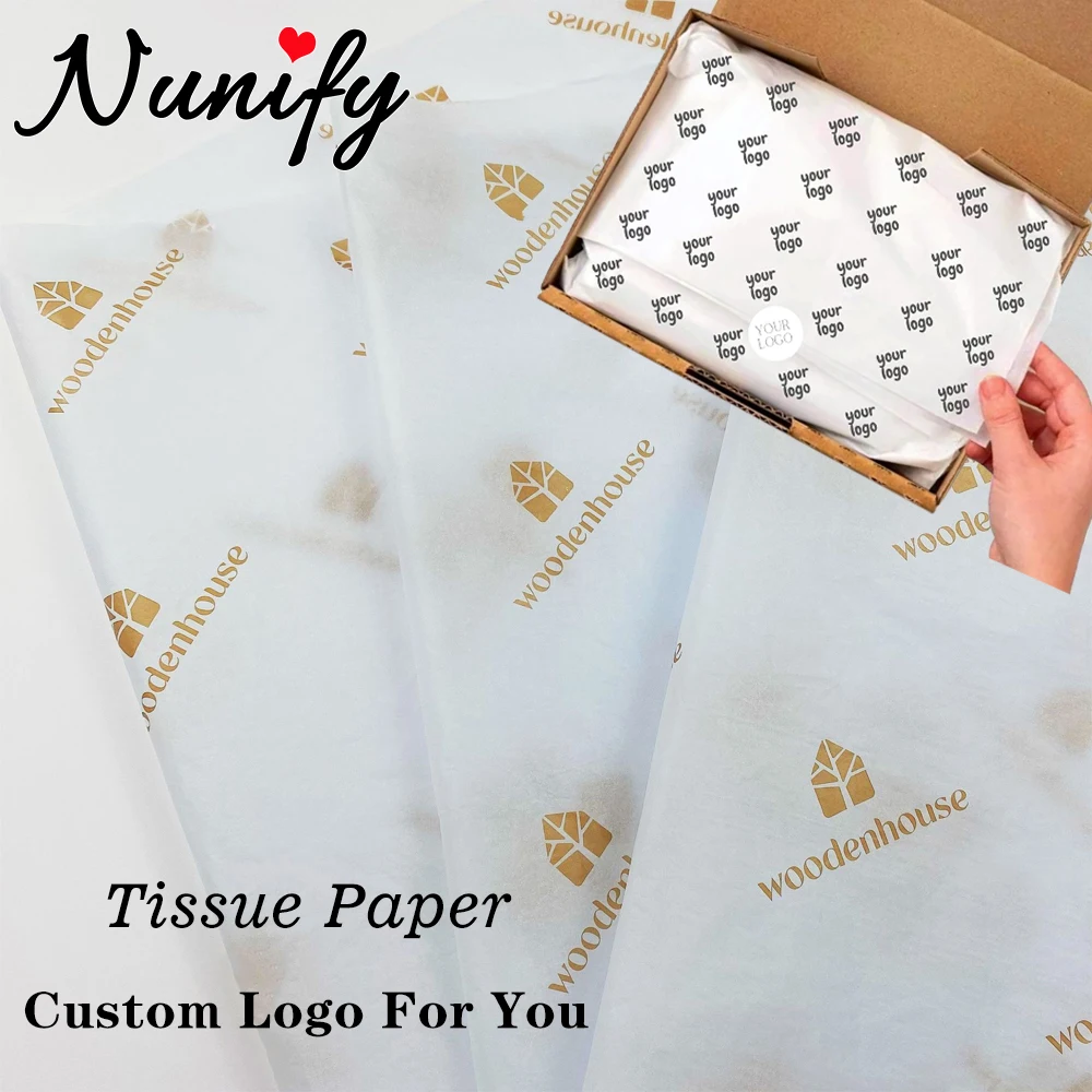 

NunifyPersonalized Tissue Paper For Wigs Packaging 50*70Cm White Copy Paper Soft Inner Lining Paper For Wig Wrapping 20/30Sheets