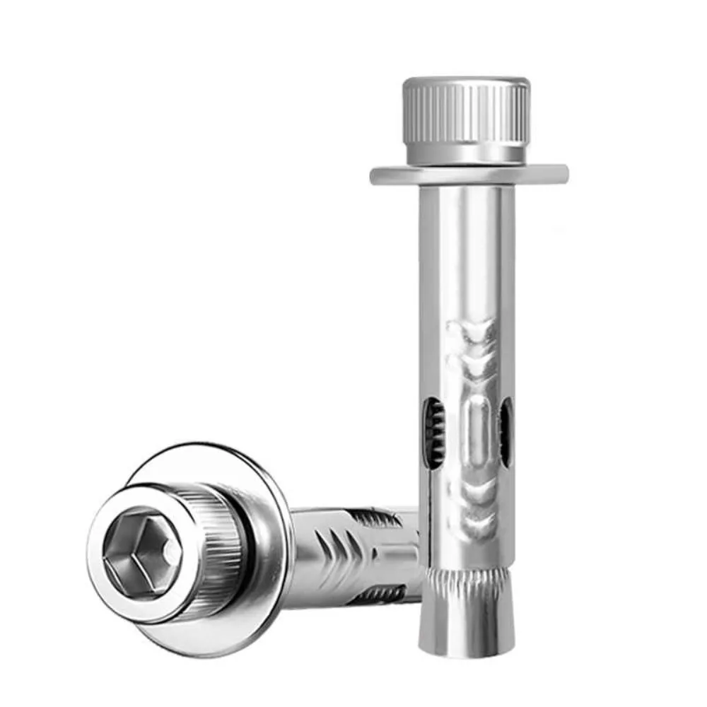 1Pc M6-M12 304 SS Hex Socket Expansion Anchor Bolt Built-in Tension Sleeve Allen Head Concrete Wall Fixing Expansion Screw