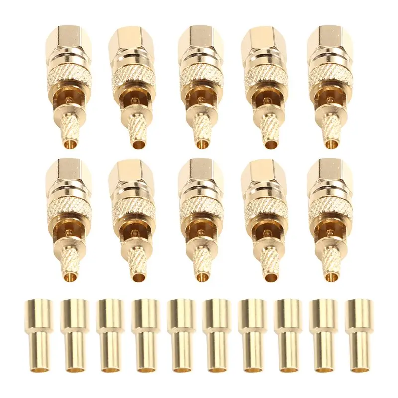 ABAE-For SMC Female Crimp Connectors 10PCS/Lot For LMR100 RG316 Cable For SMC 50-1.5/RF