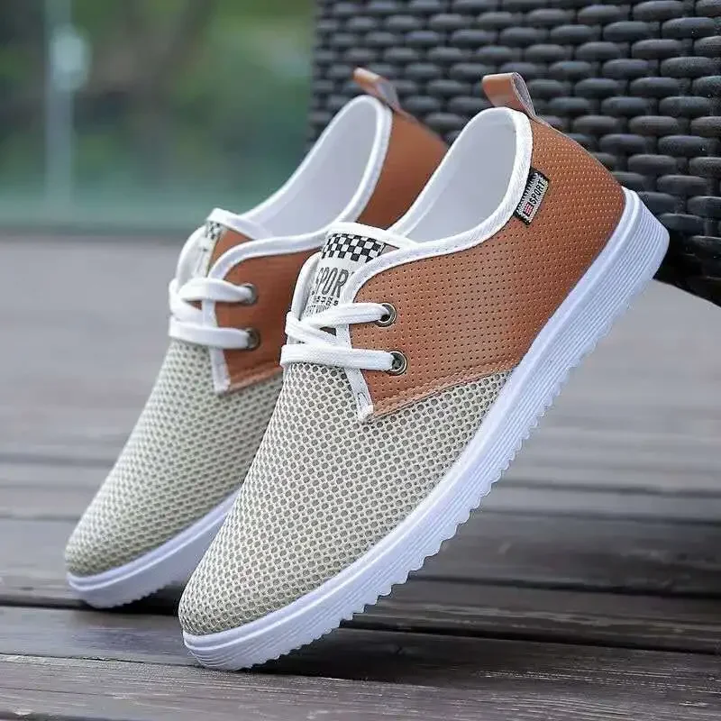 حذاء رجالي الصيف شبكة أحذية للرجل تنفس الذكور حذاء كاجوال Chaussure أوم لينة Zapatos Hombre الصيف الرجال حذاء رائع