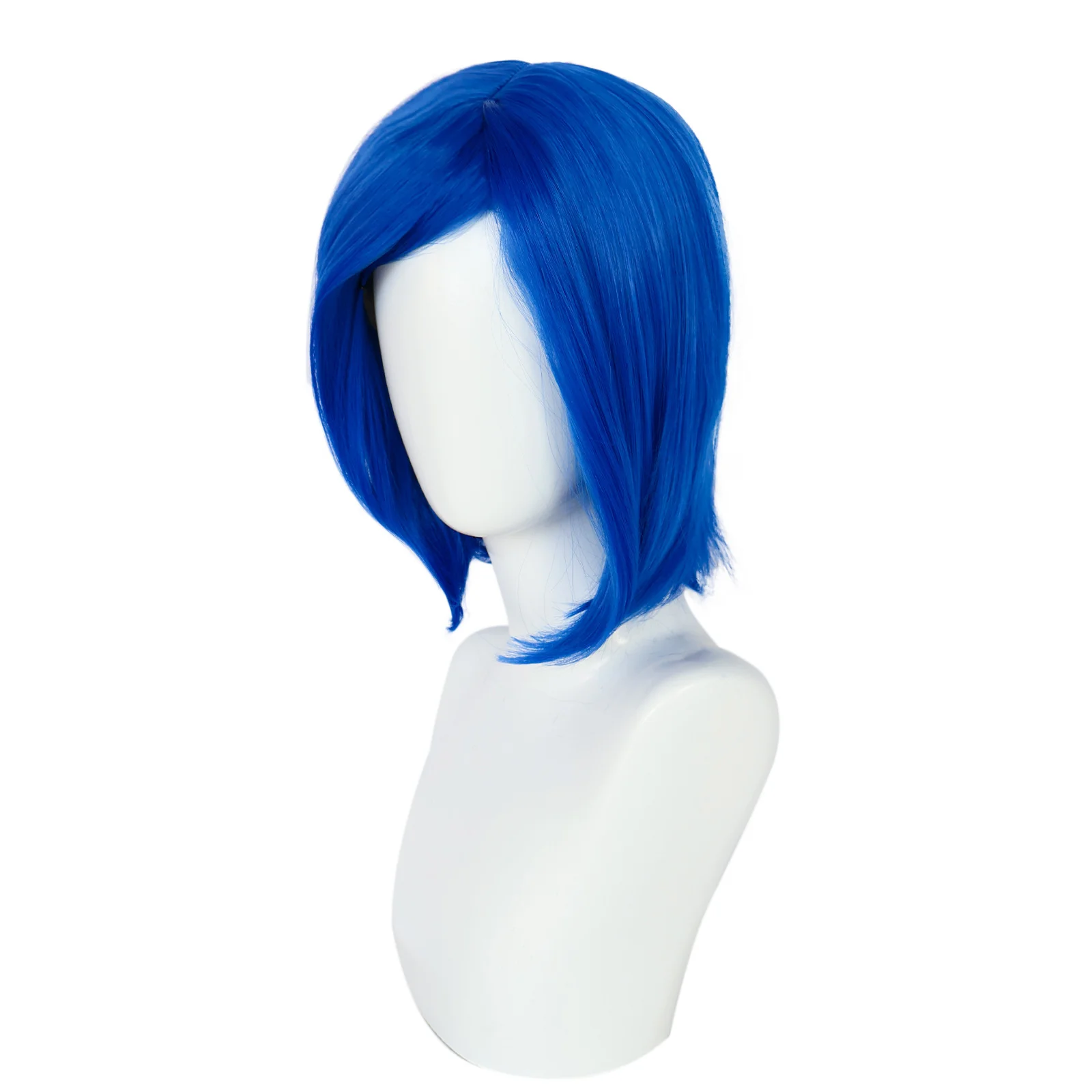 Peluca de Cosplay de película Secret Door para mujeres y adultos, pelo corto y liso azul, accesorios de fiesta de Halloween, juego de rol ATERRADOR