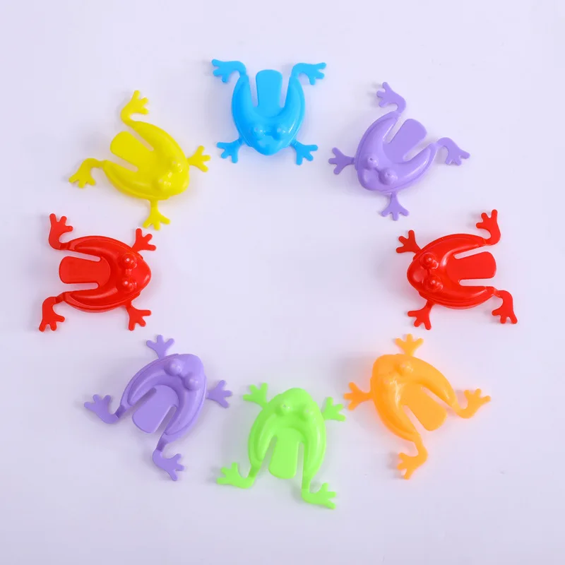 10 Pcs Creative Fun Mini Jumping Frog Post 80/90's Nostalgia Toy Press To Bounce The Little Frog Parent-child Interactive Toys