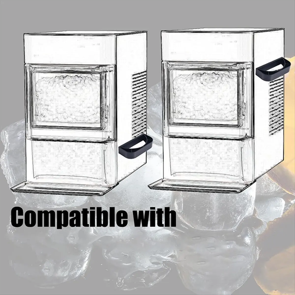 2pcs Magnetic Ice Scoop Spoon Holder for Opal Ice Maker 1.0 & 2.0, Fits Freezer Countertop