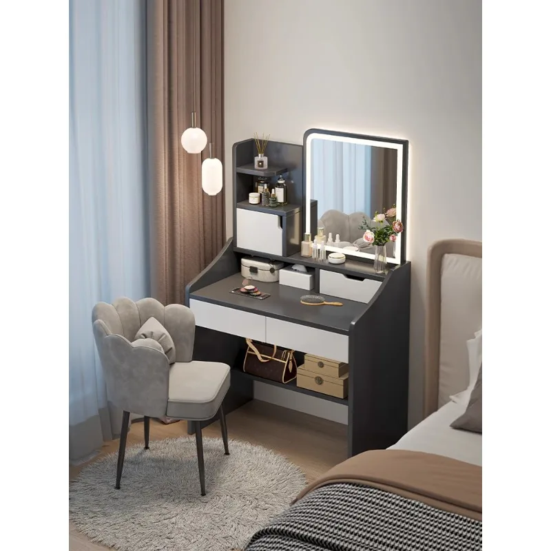 

Dressing table, bedroom, modern and minimalist 2023 new light luxury makeup table, small master bedroom, bedside makeup table