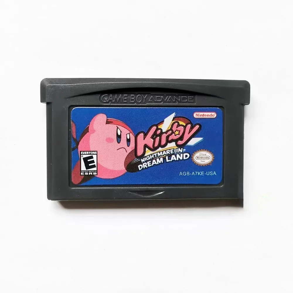 GBM GBASP GBA Game Card Kirby: Nightmare in Dream Land English Version