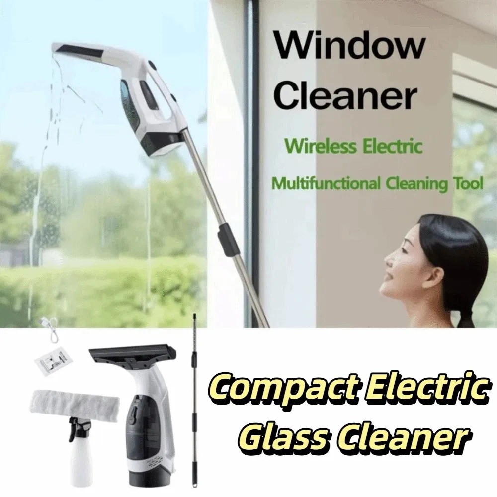 Portable Design Electric Window Cleaner Powerful Suction Water Spray Function Window Vacuum Cleaner Efficient Performance