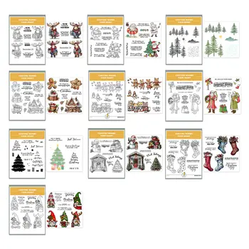 Vánoční razítka a raznice 2024 pro kutily, sada razítek a raznic, roztomilé vyřezávací raznice na narozeninové blahopřání 10 nejlepší prodej razítka a matrice - №5