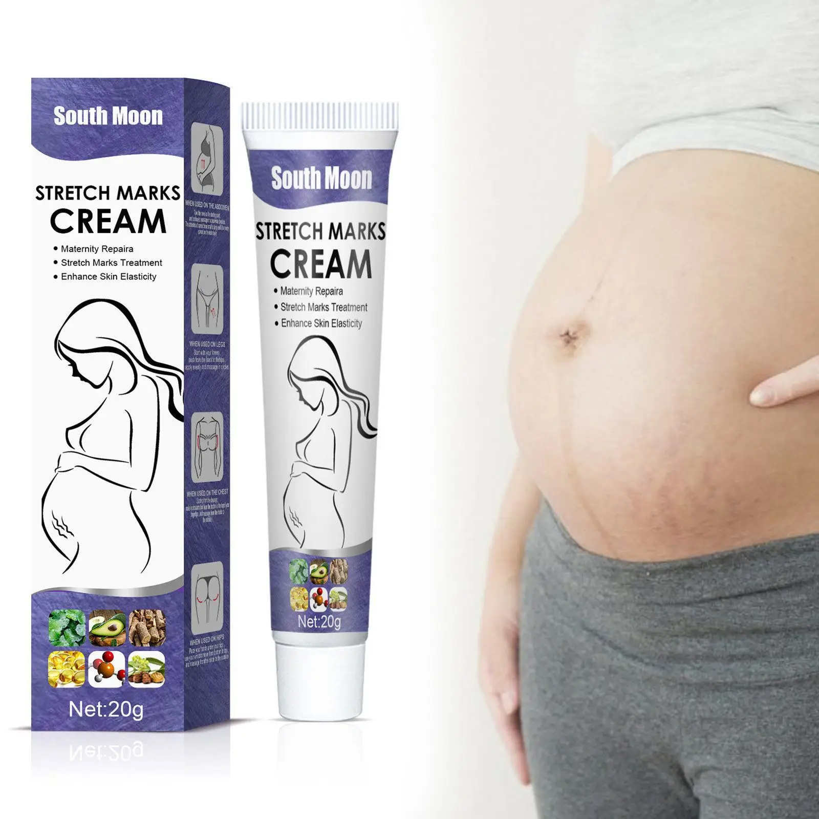 Stretch Marks Permanent Removal Cream Maternity Pregnant Women Pregnancy Anti-Winkle Smooth Repair Firming Skin Body Skin Care