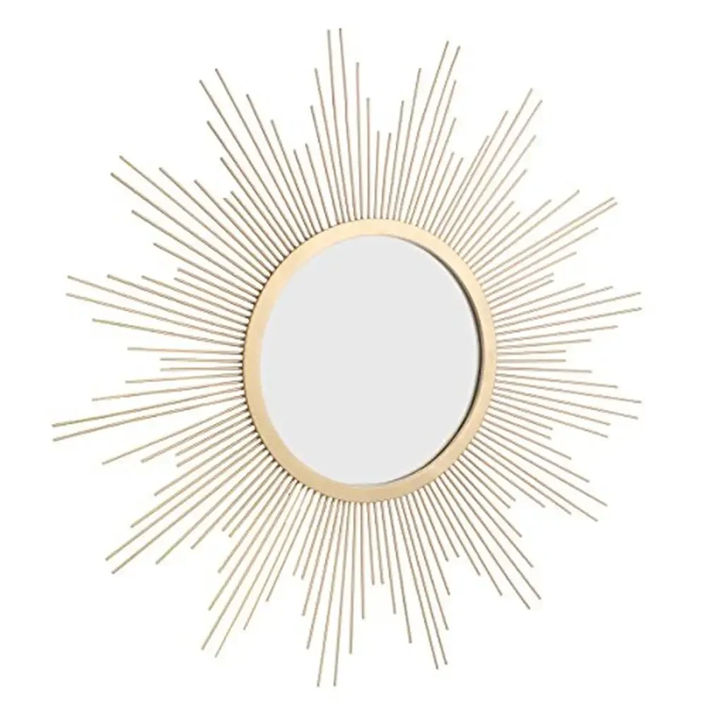 Gold Metal Starburst Wall Mirror 23