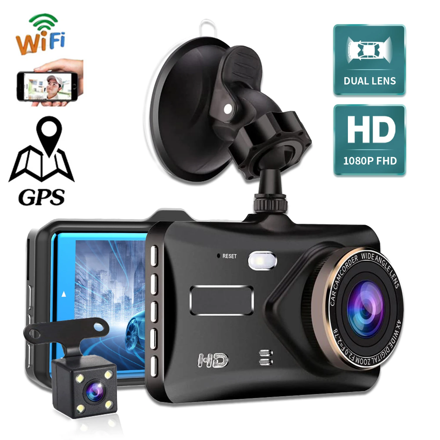 Car DVR Full HD 1080P Dash Cam Rear View Vehicle Camera Drive Video Recorder Auto Dashcam Black Box Registrator Car Accessories