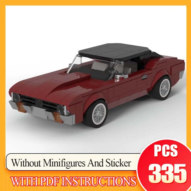 

335PCS Speed Model MOC Building Bricks Nova American Muscle Car Modular Technology Gifts Holiday Assemble Children Toys Suit