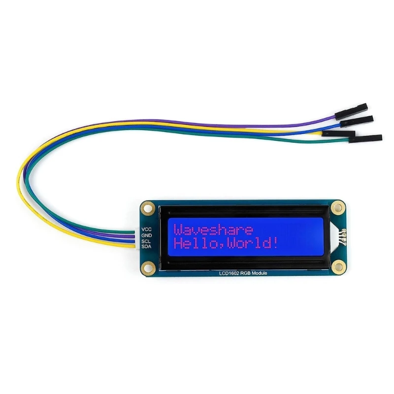 

Модуль LCD1602 с подсветкой RGB 16x2 символьный ЖК-дисплей, связь I2C R2LB