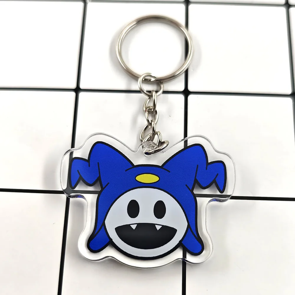 Classic Game Jack Frost Keychains Black Frost Anime Acrylic Keyring Double-sided Pattern Key Chain Collection Bag Pendant Gift