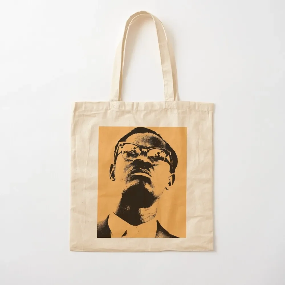 

Patrice Lumumba Graphic Tote Bag university shopper bag Customizable men