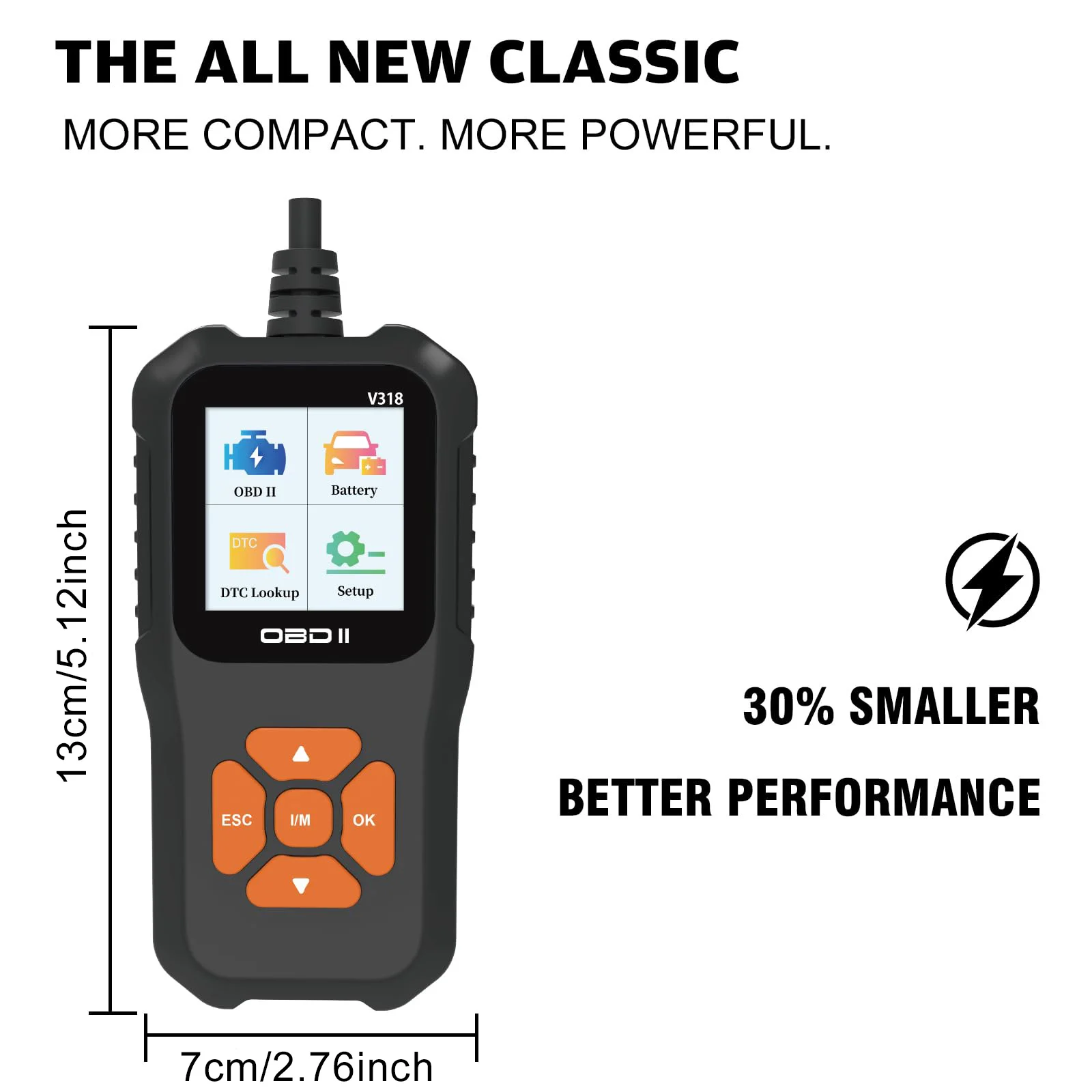 Car Obd2 Diagnostic Scanner Engine Fault Detector Code Reader Color Screen Evap Test Battery Voltage Check for Obdii Eobd Cars