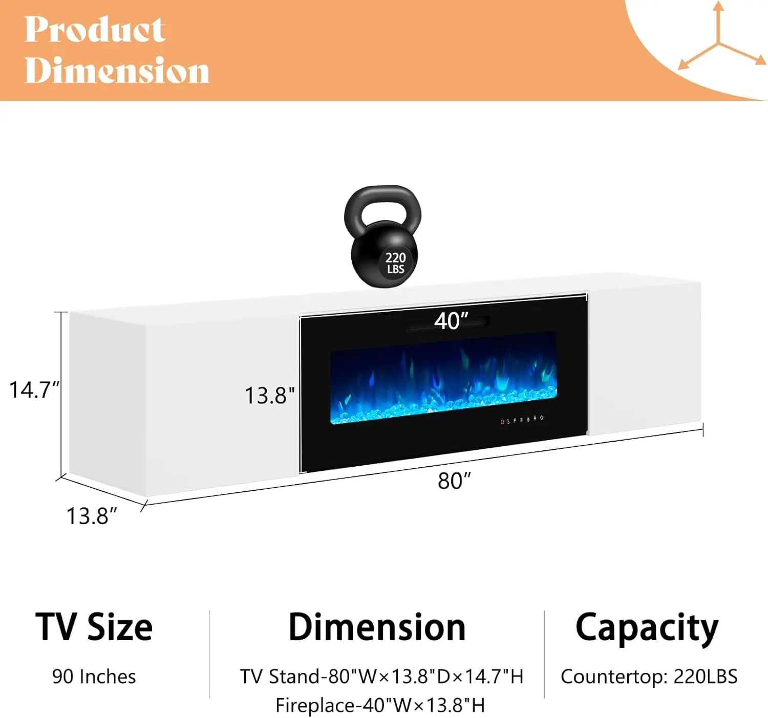 Swivel TV Stand with Mount for Television Up To 75”, Power Outlet and Storage Shelves, Stable and RELIABLE, TV Stand